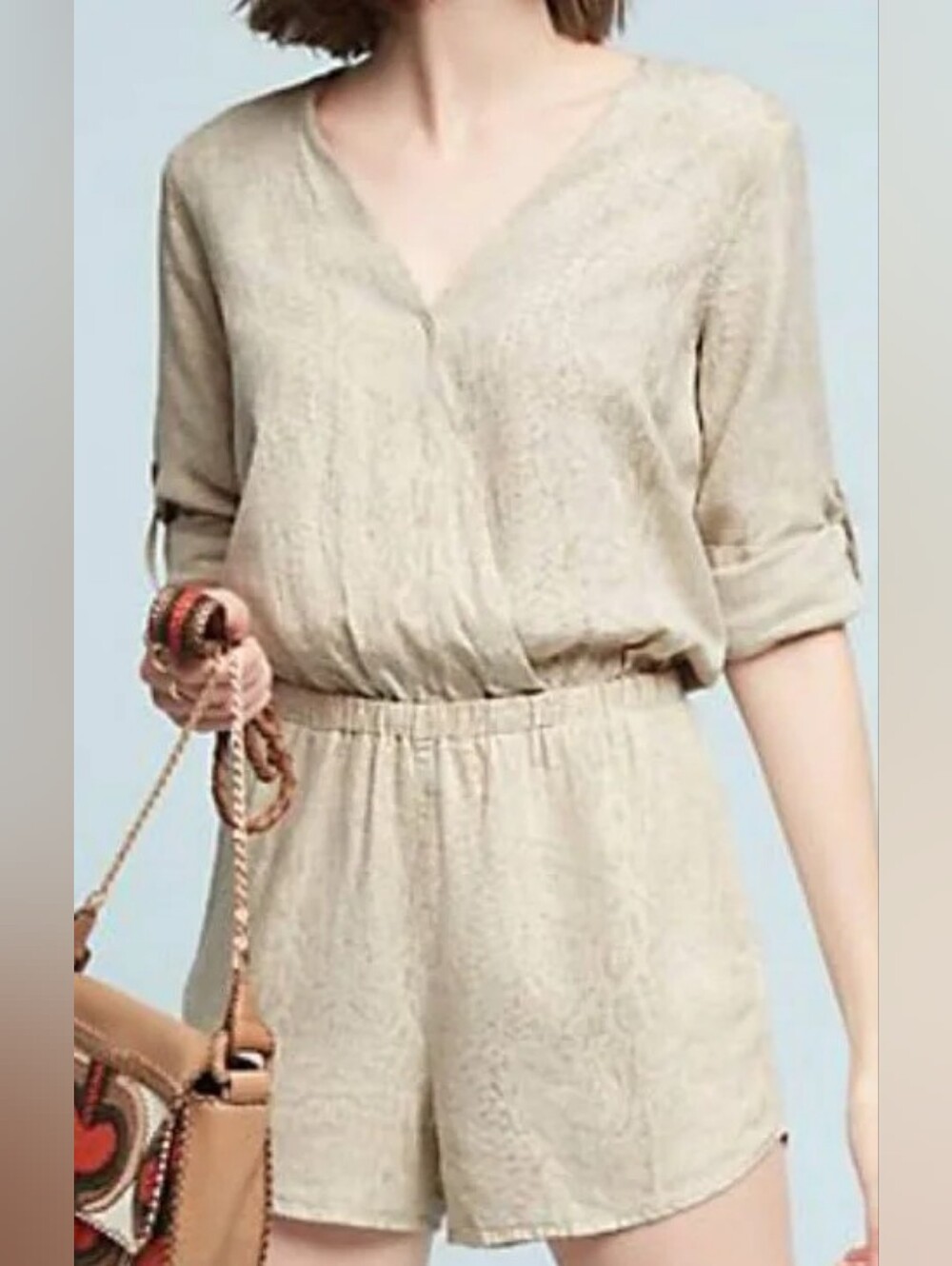 XS Anthropologie‎ Cloth & Stone Python Print Romper